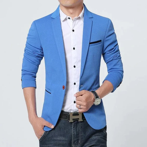 Terno estilo blazer casual masculino