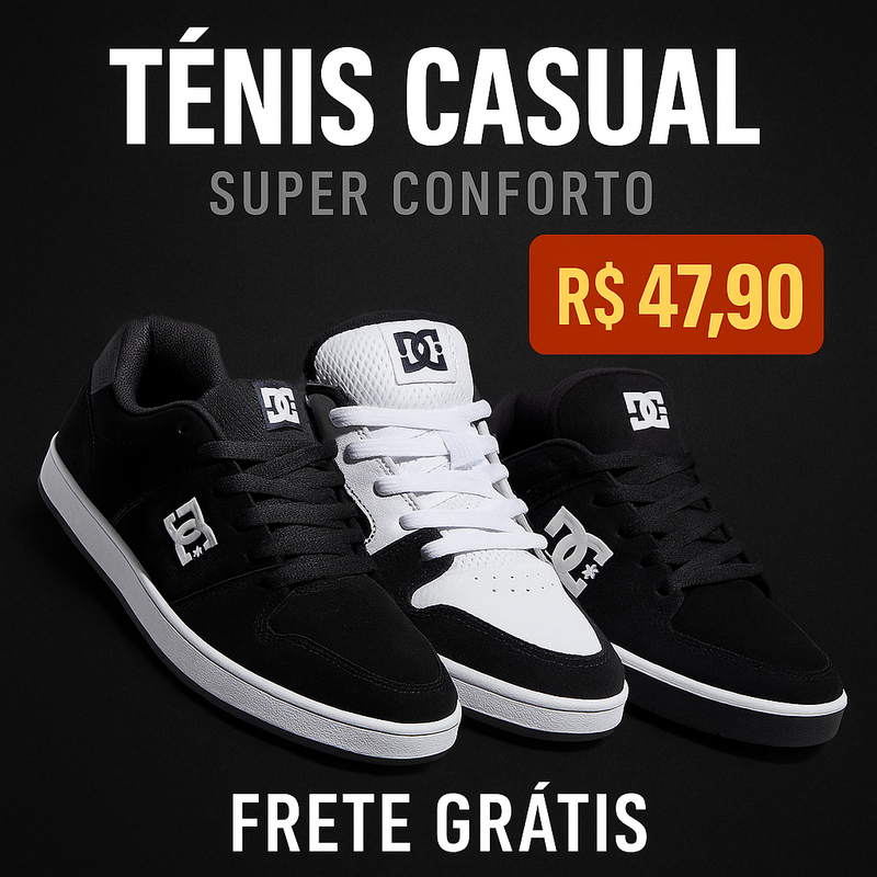 Tênis DC Shoes Caminhada Macio e leve Skatistas Promoção