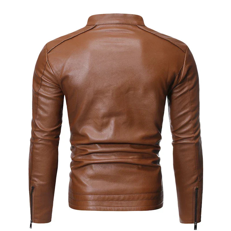 Jaqueta Masculina em Couro Genuino - Slim Men