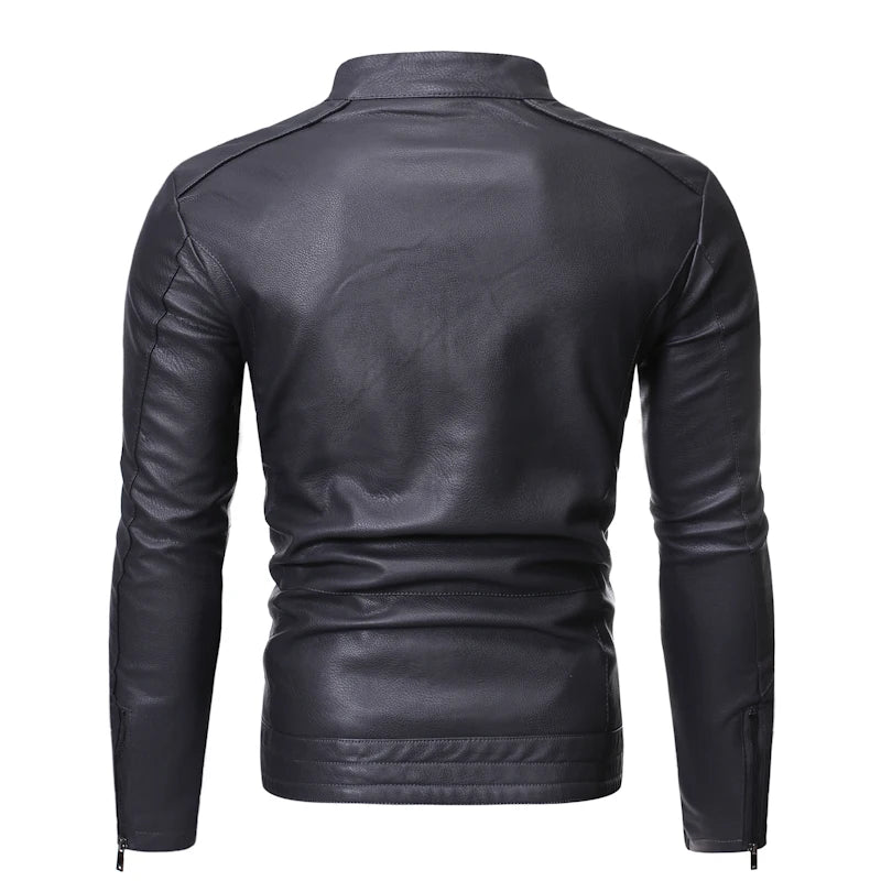 Jaqueta Masculina em Couro Genuino - Slim Men