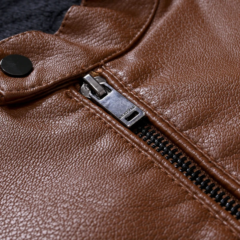 Jaqueta Masculina em Couro Genuino - Slim Men