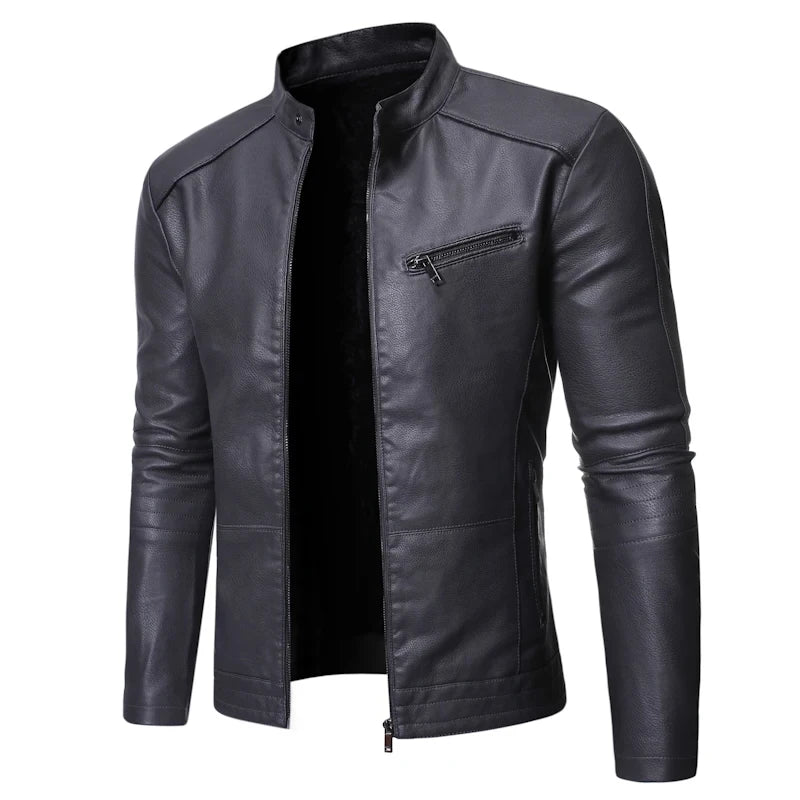 Jaqueta Masculina em Couro Genuino - Slim Men