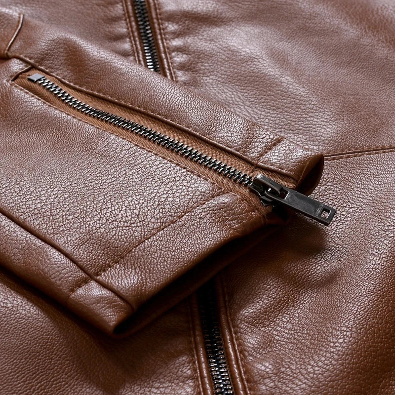 Jaqueta Masculina em Couro Genuino - Slim Men
