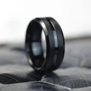 Anel Masculino 8mm Tungstênio Preto