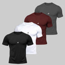 Kit 4 Camiseta Dry Masculina Manga Curta Fitness Academia Corrida CrossFit Poliester Premium