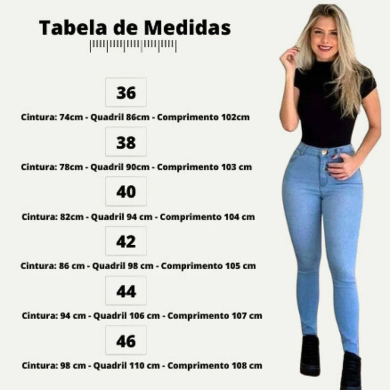 ⭐ Kit 3 Calças Skinny Femininas com Elastano — Modela o Corpo + Alta Elasticidade (Envio Imediato)