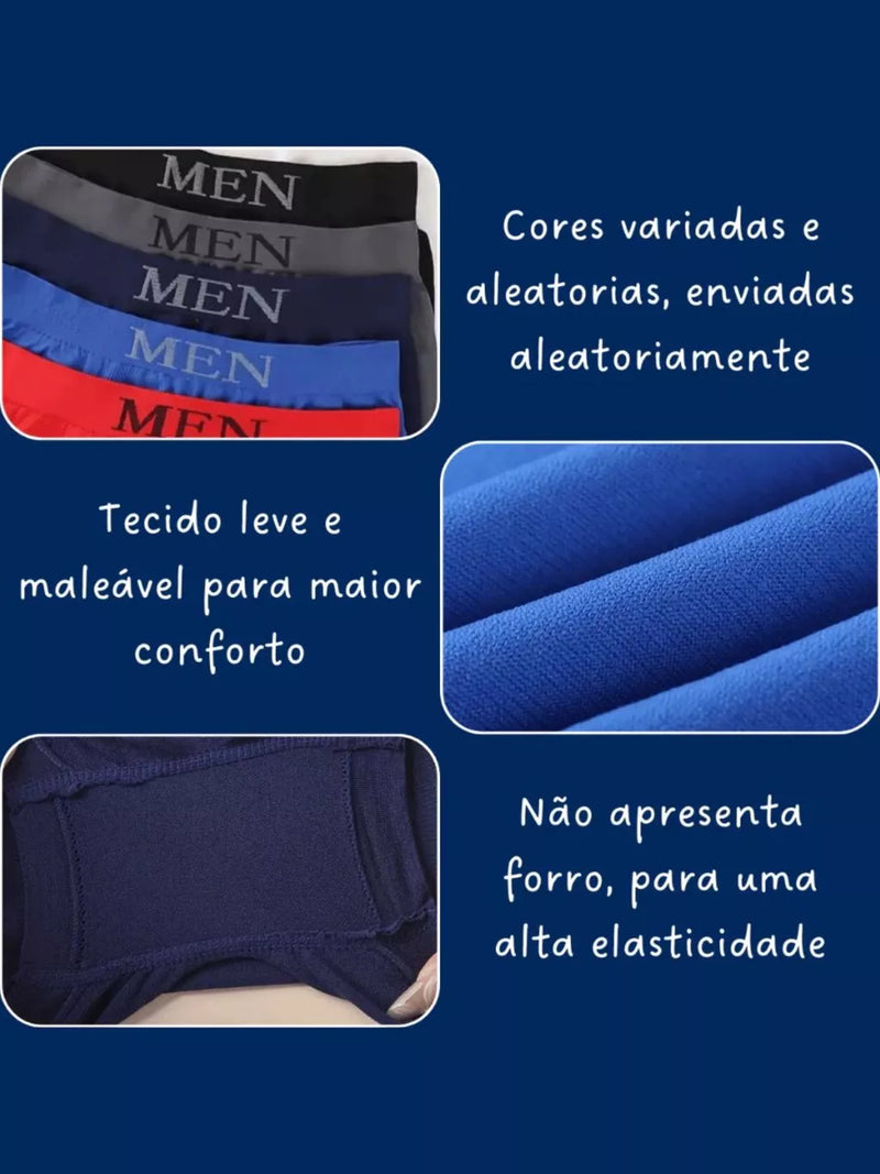 KIT  Cuecas Boxers Masculina de Microfibra ou 4 Unidades