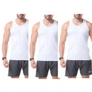 Kit C/3 Regata Premium Masculina Modelo Americano Canelada Algodão e Elastano Malha Encorpada Ultra Conforto