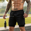 Kit 3 Shorts 2 em 1  Dry Masculino Corrida e Academia com Forro de Compressão