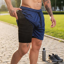 Kit 3 Shorts 2 em 1  Dry Masculino Corrida e Academia com Forro de Compressão