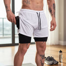 Kit 3 Shorts 2 em 1  Dry Masculino Corrida e Academia com Forro de Compressão
