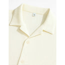 Camisa  Old Money Premium Casual Masculina Texturizada Com Botões