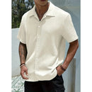 Camisa  Old Money Premium Casual Masculina Texturizada Com Botões