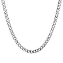 Cordão Corrente Elo Grumet Médio Aço Inox 316l Prateado