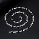 Cordão Corrente Elo Grumet Médio Aço Inox 316l Prateado