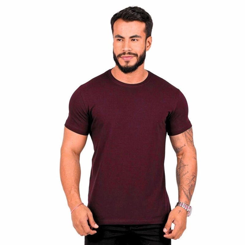 Camiseta Masculina Camisa Basica Algodão Egípcio Não Amassa