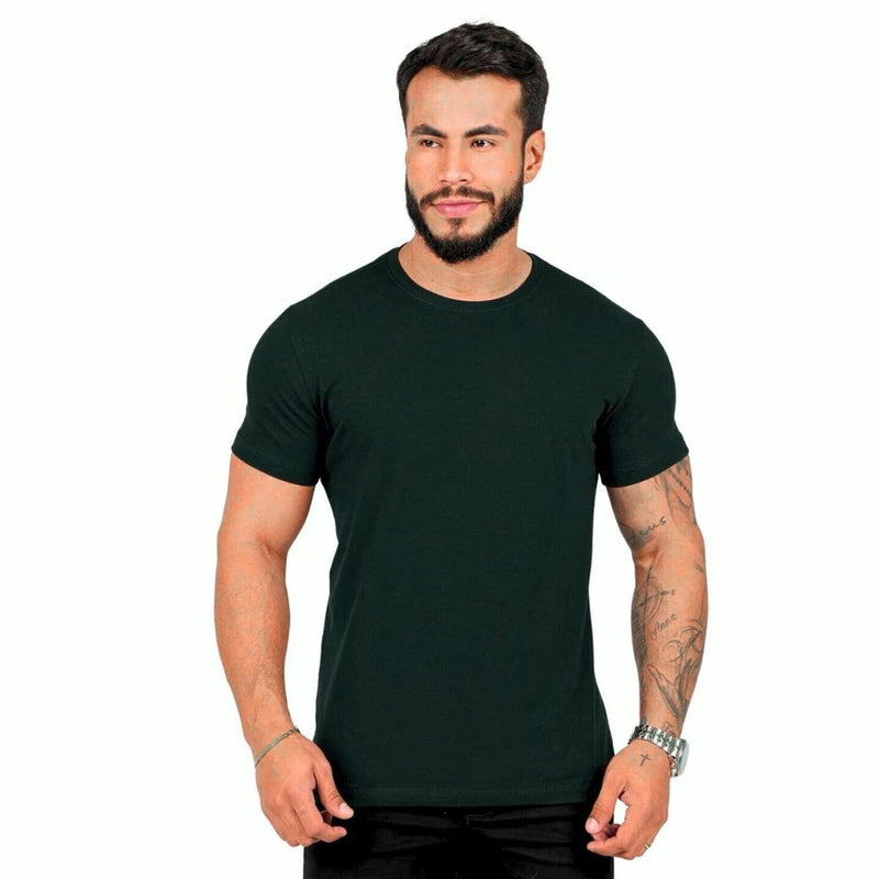 Camiseta Masculina Camisa Basica Algodão Egípcio Não Amassa